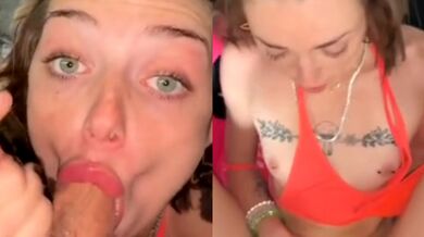 American Orange Lips Street Whore Show Blowjob Skills